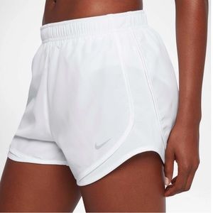 White Nike Tempo Running Shorts